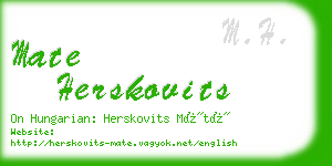 mate herskovits business card